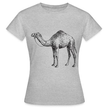 chameau - T-shirt Femme - gris chiné - Devant - AI Model Female 172 dark (172cm)