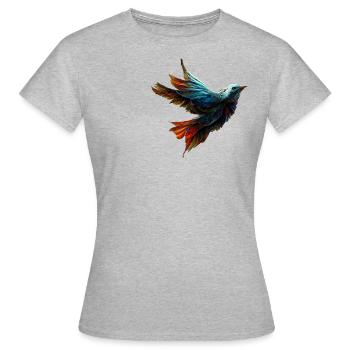 Colourful bird - Women's T-Shirt - heather grey - Front - AI Model Female 172 dark (172cm)