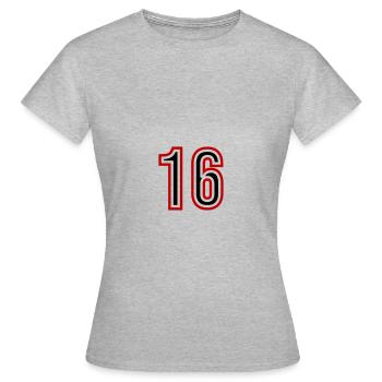 Maillot 16 Années Numéros - T-shirt Femme - gris chiné - Devant - AI Model Female 172 dark (172cm)