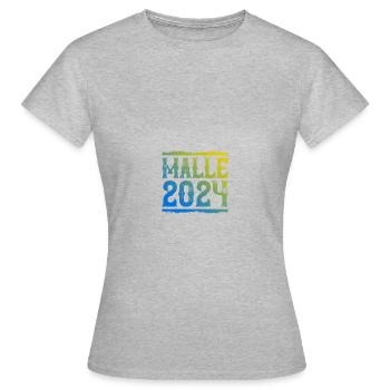 Malle 2024 - Women's T-Shirt - heather grey - Front - AI Model Female 172 dark (172cm)