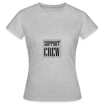 Support Crew - Women's T-Shirt - heather grey - Front - AI Model Female 172 dark (172cm)