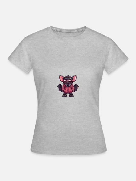 Fledermaus Winter - Frauen T-Shirt - Grau meliert
