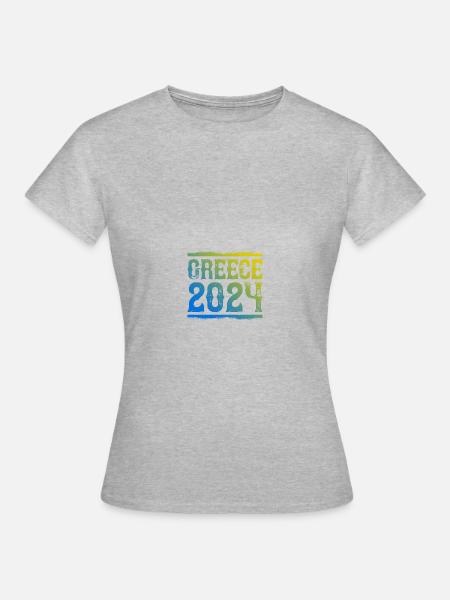 Greece 2024 - Frauen T-Shirt - Grau meliert