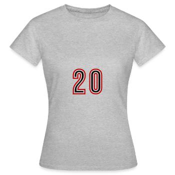 Maillot 20 Nombre d’années - T-shirt Femme - gris chiné - Devant - AI Model Female 172 dark (172cm)