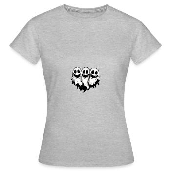 Fantômes Halloween Fantôme - T-shirt Femme - gris chiné - Devant - AI Model Female 172 dark (172cm)