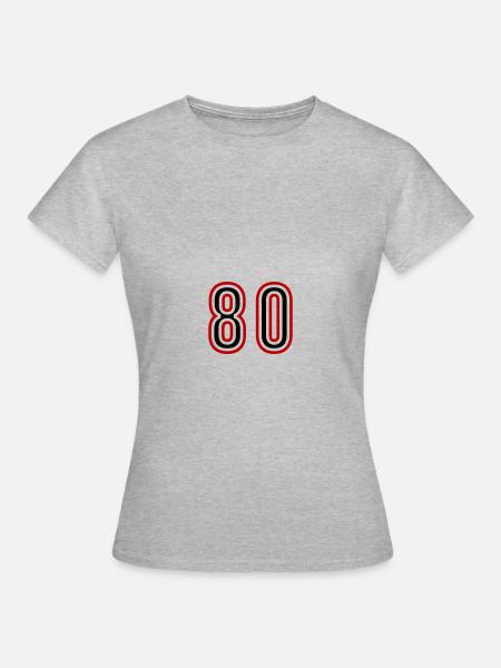 Maillot 80 Années Numériques - T-shirt Femme - gris chiné