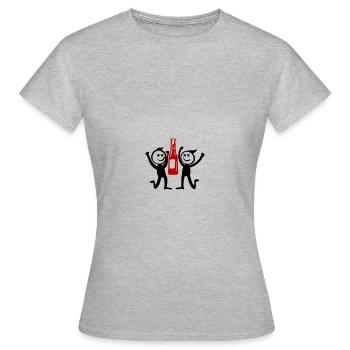 Enterrement de vie de garçon et de garçon - T-shirt Femme - gris chiné - Devant - AI Model Female 172 dark (172cm)