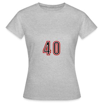 Maillot 40 Années Numéros - T-shirt Femme - gris chiné - Devant - AI Model Female 172 dark (172cm)