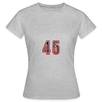 Maillot 45 Années Numéros - T-shirt Femme - gris chiné - Devant - AI Model Female 172 dark (172cm)