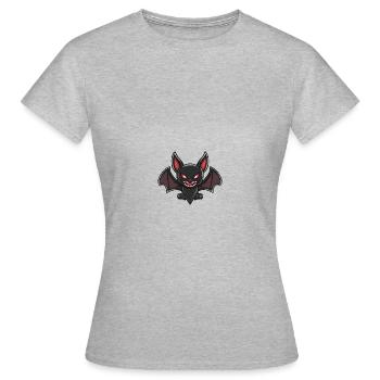 Fledermaus Halloween Blutsauger Comic - Frauen T-Shirt - Grau meliert - Vorne - AI Model Female 172 dark (172cm)