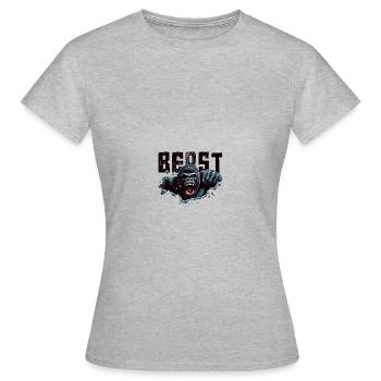 Gorilla Beast - Frauen T-Shirt - Grau meliert - Vorne - AI Model Female 172 dark (172cm)