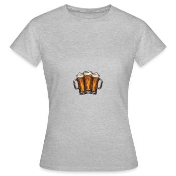 Beer Team Beer Glass - Women's T-Shirt - heather grey - Front - AI Model Female 172 dark (172cm)