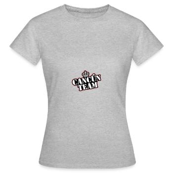 L’équipe de Cancún - T-shirt Femme - gris chiné - Devant - AI Model Female 172 dark (172cm)