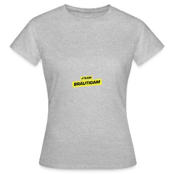 Team Bräutigam Hochzeitsfeier Hochzeit - Frauen T-Shirt - Grau meliert - Vorne - AI Model Female 172 dark (172cm)