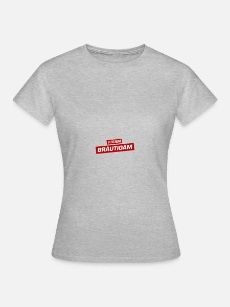 Team Bräutigam Hochzeitsfeier Hochzeit - Frauen T-Shirt - Grau meliert