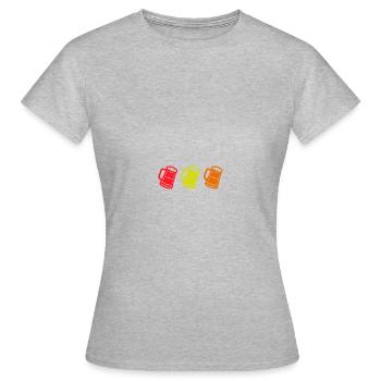Chope à bière Symbole de bière Cheers - T-shirt Femme - gris chiné - Devant - AI Model Female 172 dark (172cm)