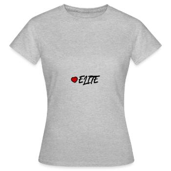 Elite Herz - Frauen T-Shirt - Grau meliert - Vorne - AI Model Female 172 dark (172cm)