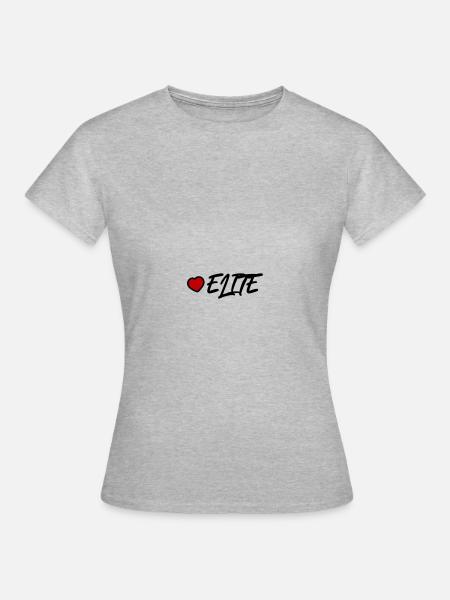 Elite Herz - Frauen T-Shirt - Grau meliert
