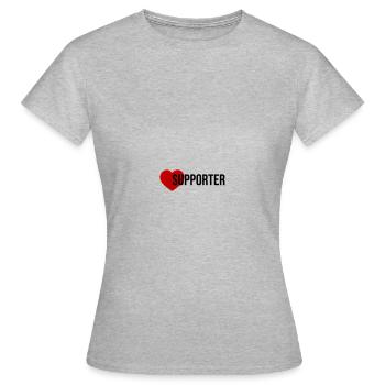 Supporter Heart - Women's T-Shirt - heather grey - Front - AI Model Female 172 dark (172cm)