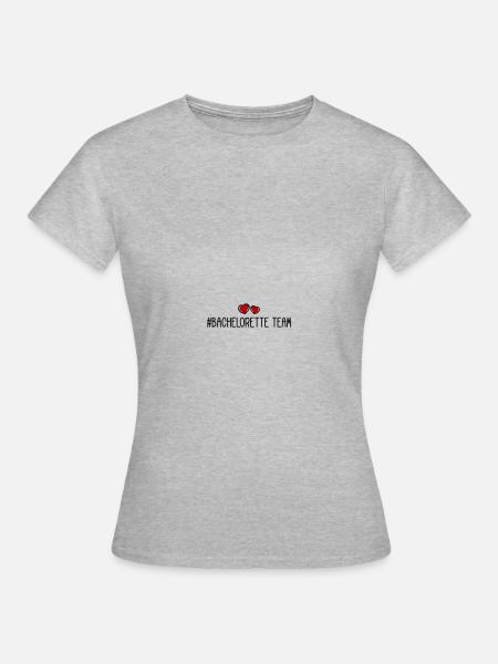bachelorette team herz - Frauen T-Shirt - Grau meliert