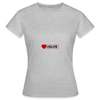 Elite Herz - Frauen T-Shirt - Grau meliert - Vorne - AI Model Female 172 dark (172cm)
