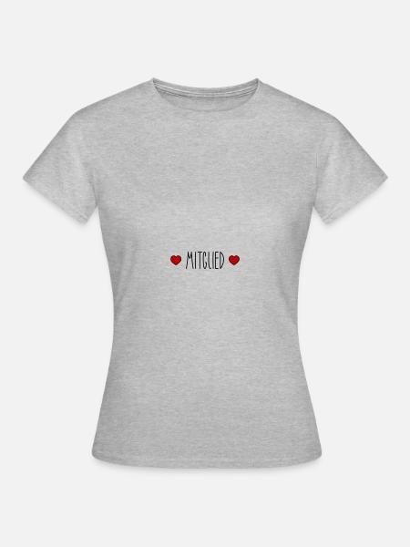 Mitglied Herz - Frauen T-Shirt - Grau meliert