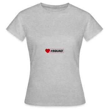 Squad Herz - Frauen T-Shirt - Grau meliert - Vorne - AI Model Female 172 dark (172cm)