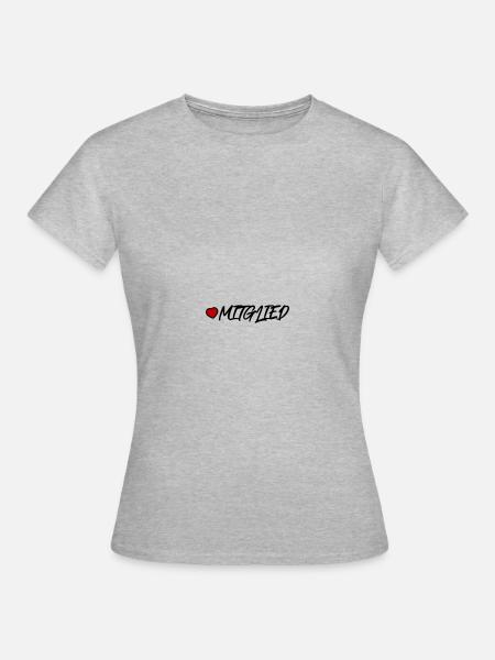 Mitglied Herz - Frauen T-Shirt - Grau meliert