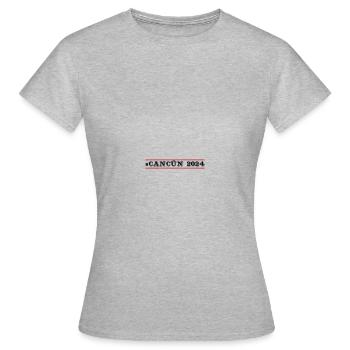 Cancun 2024 - Frauen T-Shirt - Grau meliert - Vorne - AI Model Female 172 dark (172cm)
