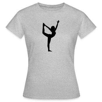 Yoga Pose - Frauen T-Shirt - Grau meliert - Vorne - AI Model Female 172 dark (172cm)