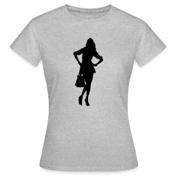 Silhouette silhouette silhouette - T-shirt Femme - gris chiné - Devant - AI Model Female 172 dark (172cm)