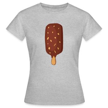 Crème glacée, crème glacée, crème glacée, crème glacée, boule, crème glacée, sundae - T-shirt Femme - gris chiné - Devant - AI Model Female 172 dark (172cm)