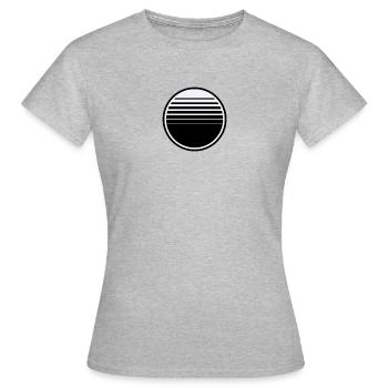 JER Clothing Kreis Druck - Frauen T-Shirt - Grau meliert - Vorne - AI Model Female 172 dark (172cm)