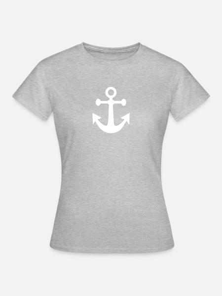 ancre - T-shirt Femme - gris chiné