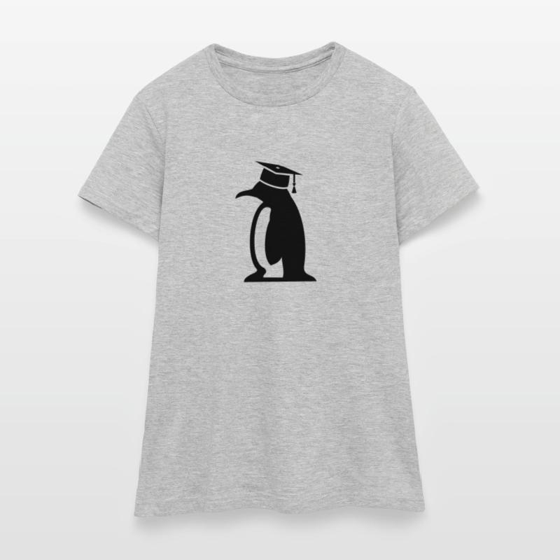 Pingvin med ph.d.-hat, gave til ph.d.-afhandling Dame-T-shirt