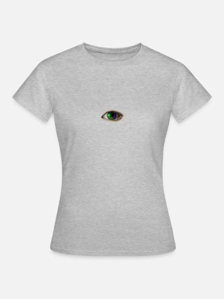 Auge Regenbogen - Frauen T-Shirt - Grau meliert