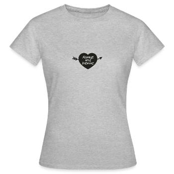 Toujours et pour toujours - T-shirt Femme - gris chiné - Devant - AI Model Female 172 dark (172cm)