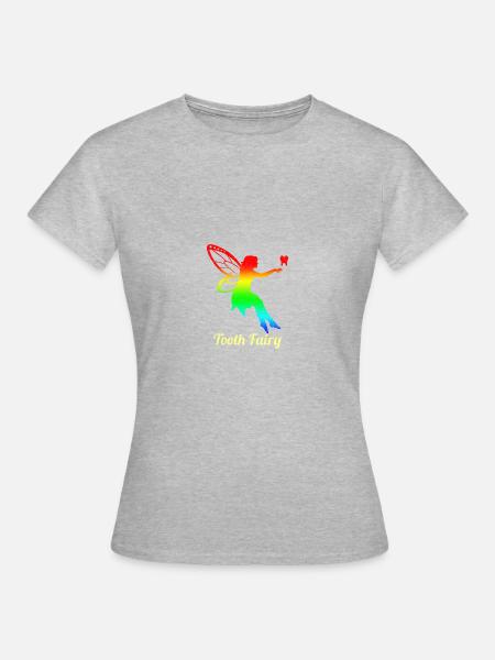 Zahnarzt Zahnarzthelferin Zahnfee I Geschenk - Dame-T-shirt - grå meleret