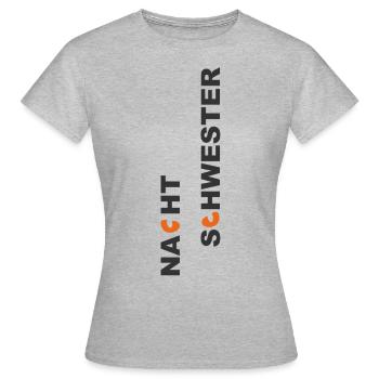 KatzenAugen (Sister-Edition) - Frauen T-Shirt - Grau meliert - Vorne - AI Model Female 172 dark (172cm)