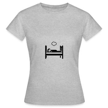 Lit de couchage - T-shirt Femme - gris chiné - Devant - AI Model Female 172 dark (172cm)