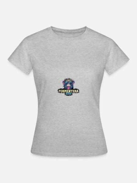 Formentera 2025 Affe - Frauen T-Shirt - Grau meliert