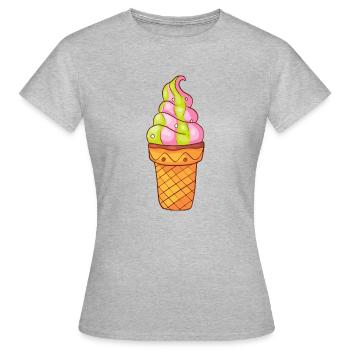 Glace molle Glace Glace Glace Glace de glace - T-shirt Femme - gris chiné - Devant - AI Model Female 172 dark (172cm)