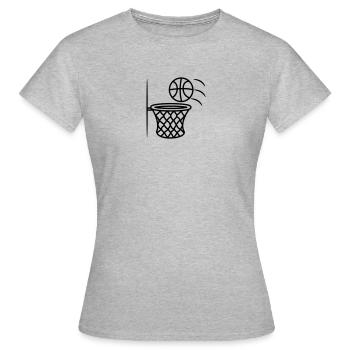 Basketball korb - Frauen T-Shirt - Grau meliert - Vorne - AI Model Female 172 dark (172cm)