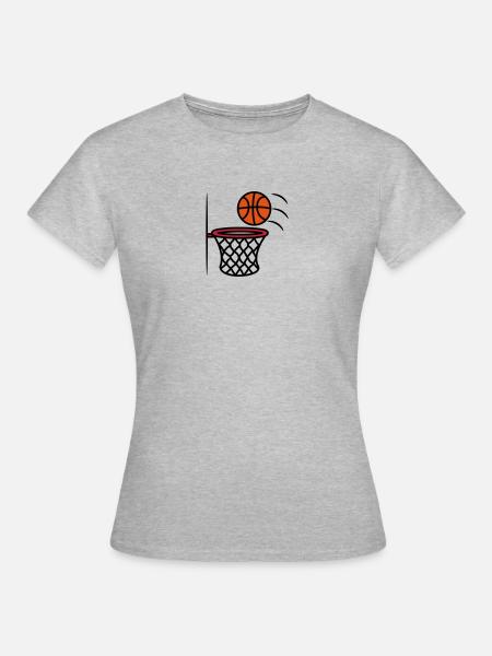Basketball korb - Frauen T-Shirt - Grau meliert