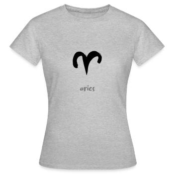 Sternzeichen Widder - Frauen T-Shirt - Grau meliert - Vorne - AI Model Female 172 dark (172cm)