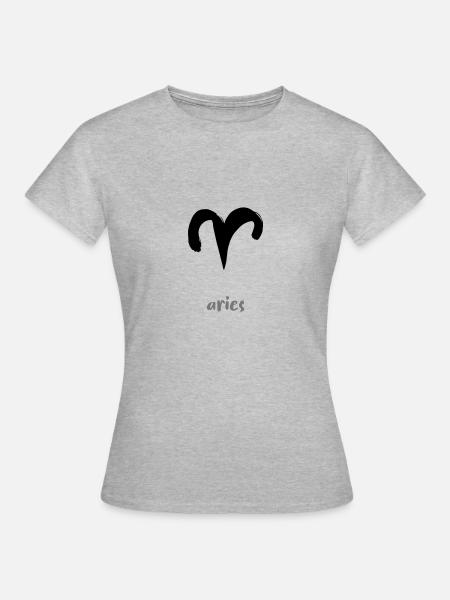 Sternzeichen Widder - Frauen T-Shirt - Grau meliert