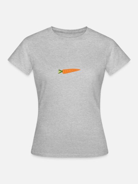 Lecker Möhrchen - Frauen T-Shirt - Grau meliert