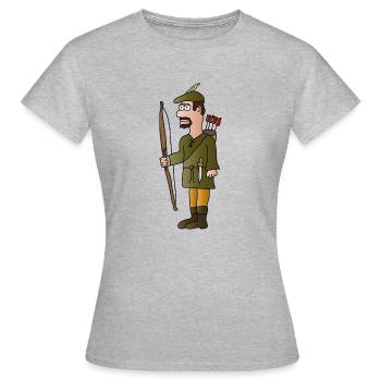 Archer Robin Hood | tir à l'arc | flèches - T-shirt Femme - gris chiné - Devant - AI Model Female 172 dark (172cm)