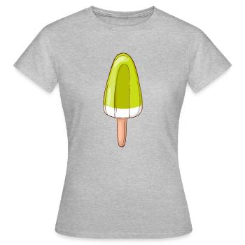 Crème glacée, crème glacée, crème glacée, crème glacée, boule, crème glacée, sundae - T-shirt Femme - gris chiné - Devant - AI Model Female 172 dark (172cm)