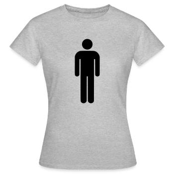Man - WC - T-shirt Femme - gris chiné - Devant - AI Model Female 172 dark (172cm)
